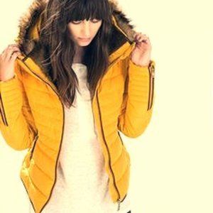 YELLOW FUR JACKET